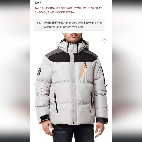 Projek Raw Grey Faux Fur Lined Mixed-Media Puffer Coat - Picture 10 of 10